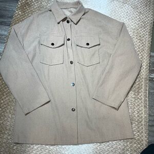 Women's Tan Button Down Shirt